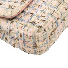 Chanel Pink Medium Classic Boucle Tweed Double Flap 9