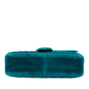 Gucci Blue Medium GG Marmont Matelasse Velvet Shoulder Bag 3
