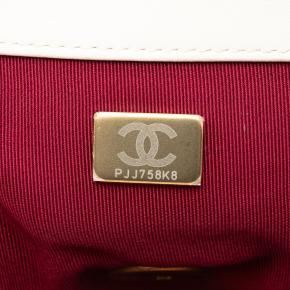 Chanel White Medium Lambskin 19 Flap 5