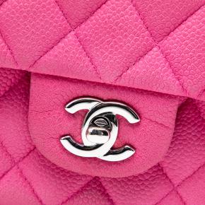 Chanel Pink Medium Classic Caviar Double Flap 6