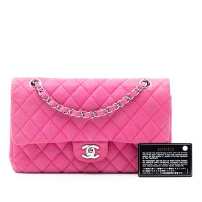 Chanel Pink Medium Classic Caviar Double Flap 8