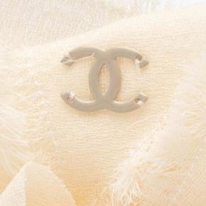 Chanel Cream CC Linen Camellia Brooch 4