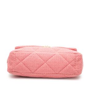 Chanel Pink Maxi Tweed 19 Flap 4