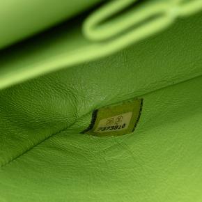 Chanel Green Medium Classic Jersey Bijoux Chain Double Flap 6
