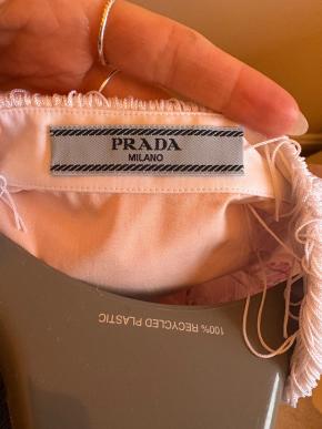 Prada Gerbera Print Fringe Collar Cotton Shirt 5