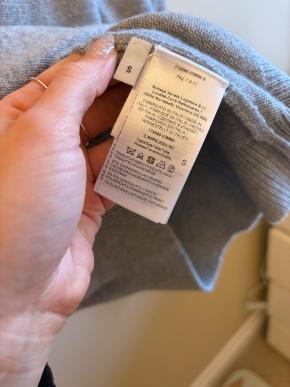 Bottega Veneta Grey Cashmere Cardiagn with Leather Elbow Patches 6