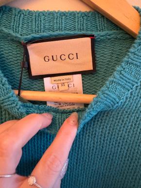 Gucci Green Feather Cuff Sweater 5