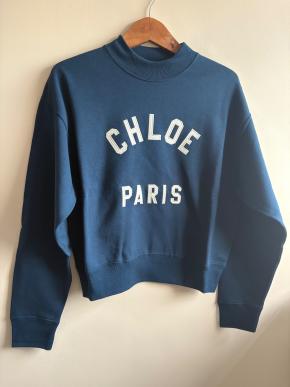 Chloe Blue Cotton Sweatshirt 2