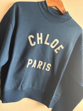 Chloe Blue Cotton Sweatshirt 4