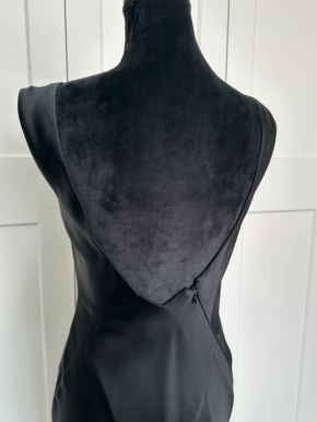 Dior Vintage Black Silk Cocktail Dress 5