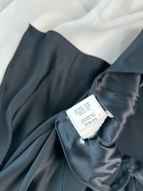 Dior Vintage Black Silk Cocktail Dress 7