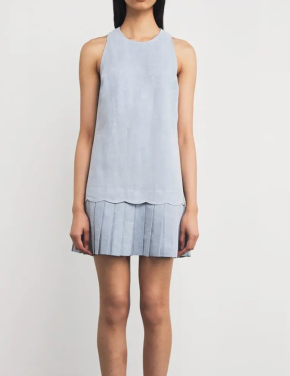 Claudie Pierlot  Denim Pleated Mini Dress 2