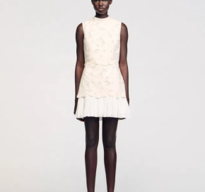 Sandro Guipure Lace Mini Dress 6