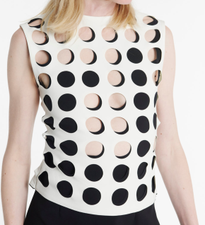 A.W.A.K.E. Mode White Layered Holes Sleeveless Top 3