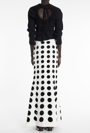 A.W.A.K.E. Mode White Layered Hole Maxi Skirt 5