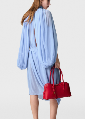 Stella McCartney Creponne Draped Silk-chiffon Midi Dress 2