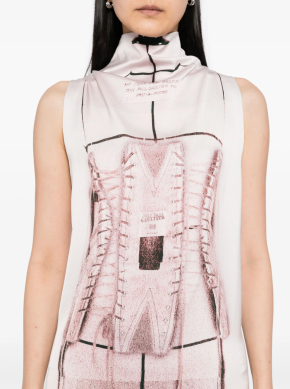 Jean Paul Gaultier Maxi Bustier-Print Dress 6