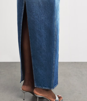 Jean Paul Gaultier Denim Iconic Cups Maxi Dress 4