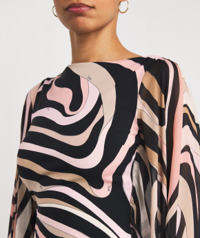 Pucci Silk Marmo Print Kaftan Mini Dress 6