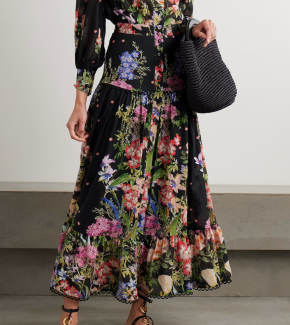 Charo Ruiz Ann Tiered Floral-print Voile Maxi Skirt 2