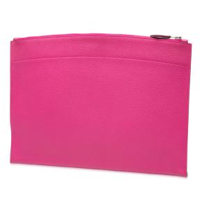 Hermes Rose Poupre Large Togo Bazar Pouch 3