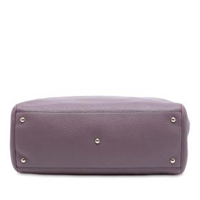 Prada  Lilac Large Calfskin Bamboo Shopper Satchel 3