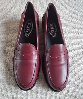 Tod's Dark Red Leather Loafers 3