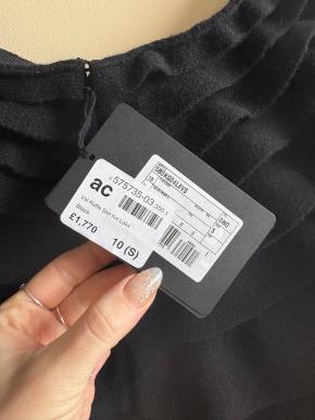 Valentino Black Ruffle Knit Skirt 7