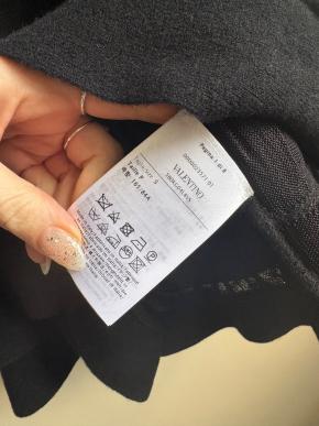 Valentino Black Ruffle Knit Skirt 6