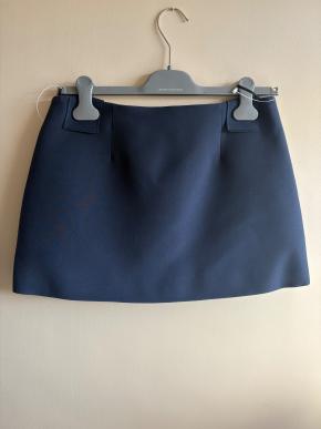 Prada Navy Blue Pocketed Mini Skirt 3