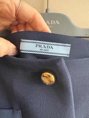 Prada Navy Blue Pocketed Mini Skirt 5