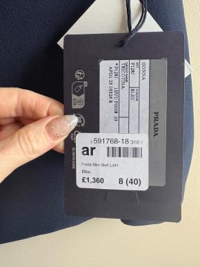 Prada Navy Blue Pocketed Mini Skirt 8
