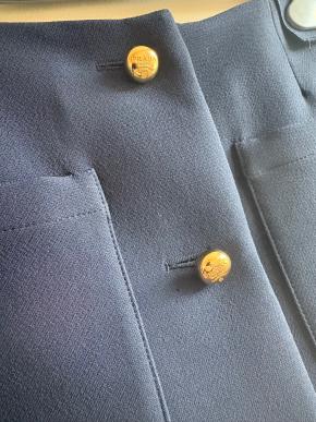 Prada Navy Blue Pocketed Mini Skirt 9