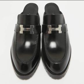 Hermes Black Constance Mules 8