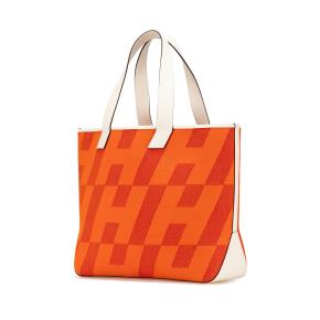 Hermes Orange Toile H and Swift Cabas H en Biais 40 2