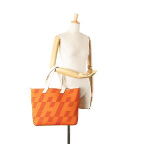 Hermes Orange Toile H and Swift Cabas H en Biais 40 7