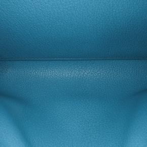 Hermes Blue Izmir Tadelakt Medor Clutch 23 4