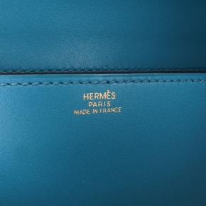 Hermes Blue Izmir Tadelakt Medor Clutch 23 5