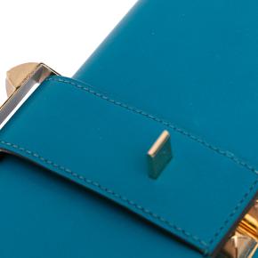 Hermes Blue Izmir Tadelakt Medor Clutch 23 8