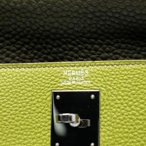 Hermes Vert Anis, Vert Olive and Gold Tricolor Togo Kelly II Retourne 32 5