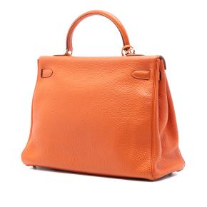Hermes Orange Togo Kelly II Retourne 35 2