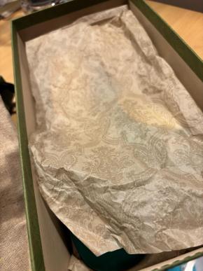 Gucci Green Satin Heeled Mules 9