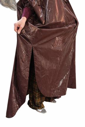 Saint Laurent  Brown Oversized Coated Trench Coat 3