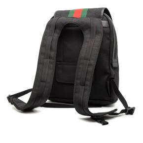 Gucci Black Canvas Techno Web Backpack 2
