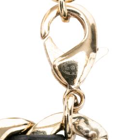 Chanel Black Lambskin and Gold Plated Enamel CC Square Choker Necklace 5