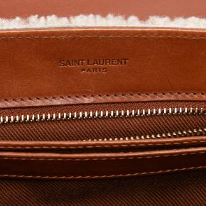 Saint Laurent Cream Toy Shearling Loulou Crossbody 5