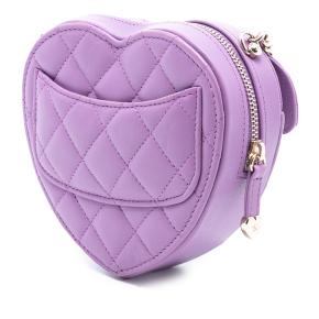 Chanel Purple Mini Lambskin CC in Love Heart Crossbody 2