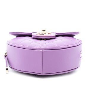 Chanel Purple Mini Lambskin CC in Love Heart Crossbody 3