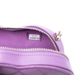 Chanel Purple Mini Lambskin CC in Love Heart Crossbody 6