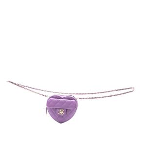 Chanel Purple Mini Lambskin CC in Love Heart Crossbody 7
